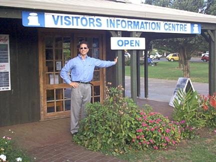 Scott Buffett at Norfolk's Visitors Information Centre